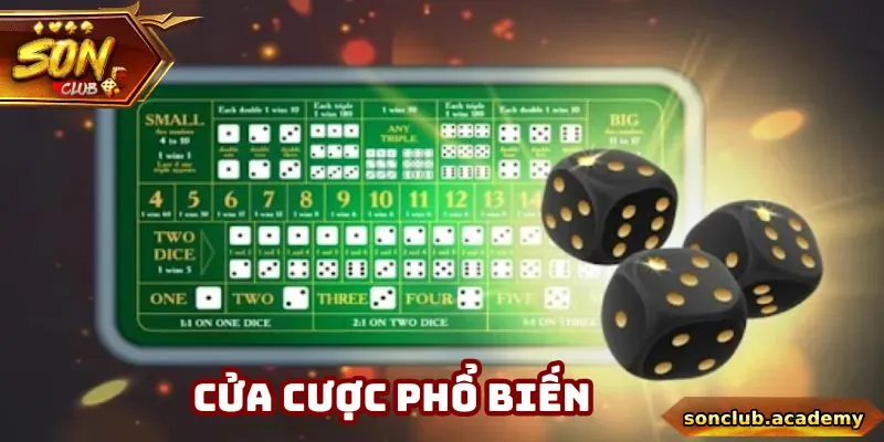 3 loại cửa cược phổ biến khi chơi tài xỉu online