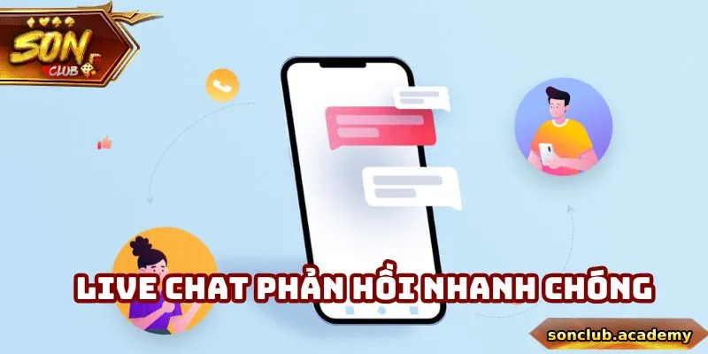 Live chat phản hồi nhanh chóng