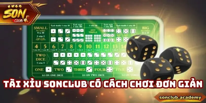 Tài xỉu Sonclub có cách chơi đơn giản
